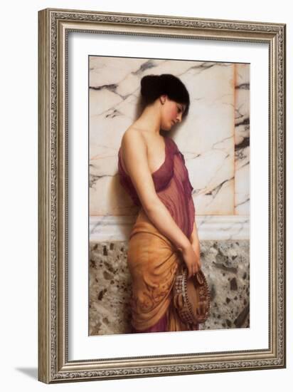 Tambourine Girl-John William Godward-Framed Art Print