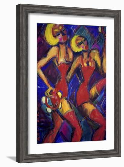 Tambourine Twins-Gina Bernardini-Framed Giclee Print