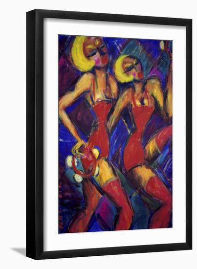 Tambourine Twins-Gina Bernardini-Framed Giclee Print