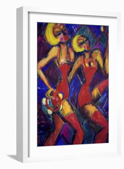 Tambourine Twins-Gina Bernardini-Framed Giclee Print