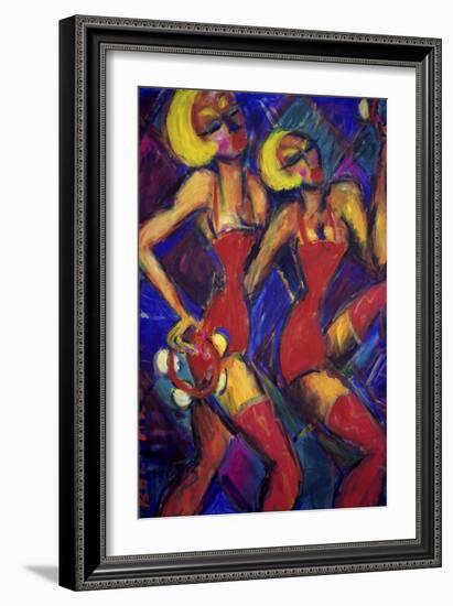 Tambourine Twins-Gina Bernardini-Framed Giclee Print