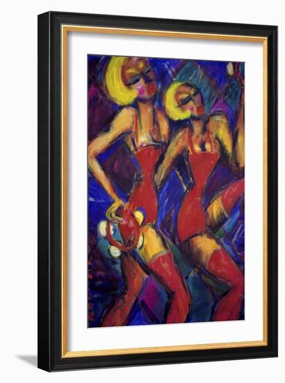 Tambourine Twins-Gina Bernardini-Framed Giclee Print