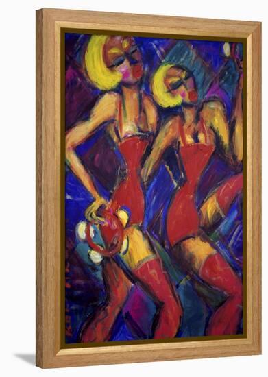 Tambourine Twins-Gina Bernardini-Framed Premier Image Canvas