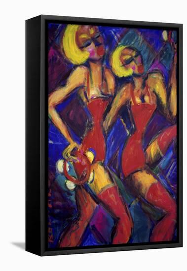 Tambourine Twins-Gina Bernardini-Framed Premier Image Canvas