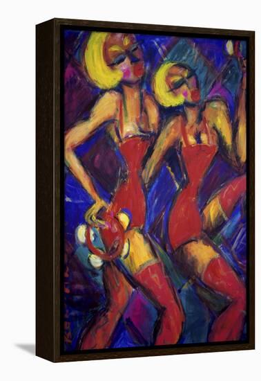 Tambourine Twins-Gina Bernardini-Framed Premier Image Canvas