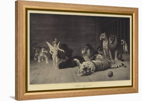 Tamed by Cupid-Jean Leon Gerome-Framed Premier Image Canvas