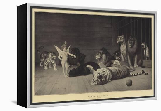 Tamed by Cupid-Jean Leon Gerome-Framed Premier Image Canvas