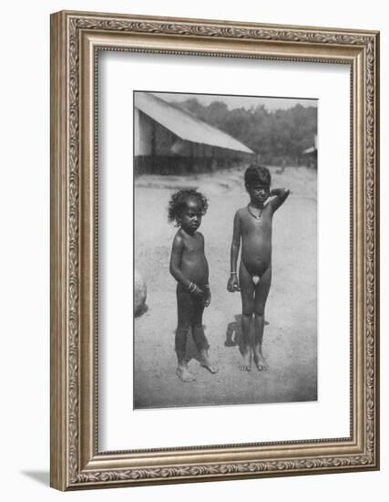 'Tamil Estate Children', c1890, (1910)-Alfred William Amandus Plate-Framed Photographic Print