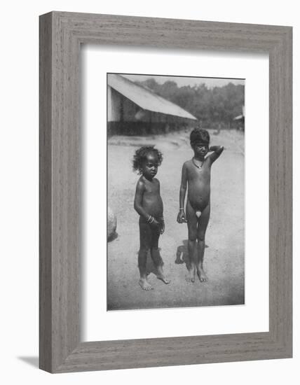 'Tamil Estate Children', c1890, (1910)-Alfred William Amandus Plate-Framed Photographic Print