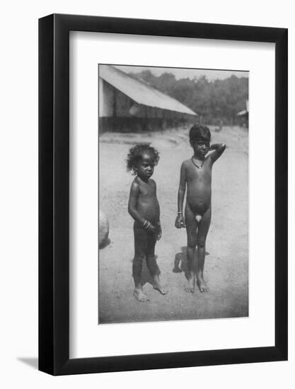 'Tamil Estate Children', c1890, (1910)-Alfred William Amandus Plate-Framed Photographic Print