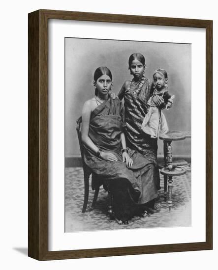 'Tamil Ladies with Far and Toe Ornaments', c1890, (1910)-Alfred William Amandus Plate-Framed Photographic Print