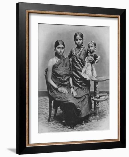 'Tamil Ladies with Far and Toe Ornaments', c1890, (1910)-Alfred William Amandus Plate-Framed Photographic Print