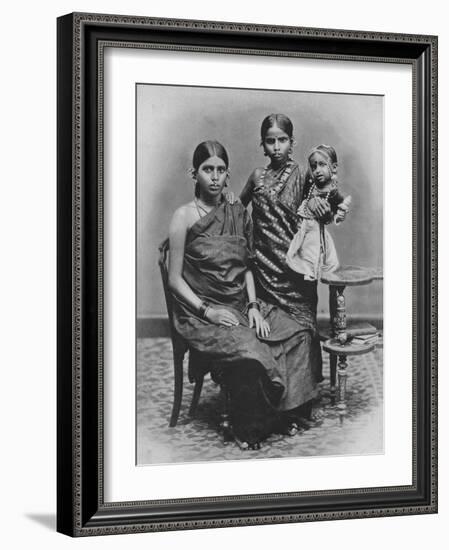 'Tamil Ladies with Far and Toe Ornaments', c1890, (1910)-Alfred William Amandus Plate-Framed Photographic Print