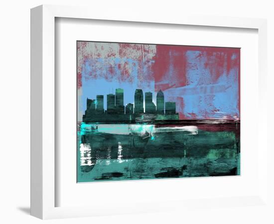 Tampa Abstract Skyline II-Emma Moore-Framed Art Print