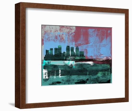 Tampa Abstract Skyline II-Emma Moore-Framed Art Print