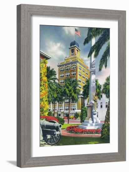 Tampa, Florida - City Hall Exterior View-Lantern Press-Framed Art Print