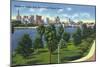 Tampa, Florida - Davis Island, Skyline View-Lantern Press-Mounted Art Print