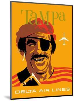 Tampa, Florida - Delta Air Lines - Pirate Buccaneer-John Hardy-Mounted Art Print