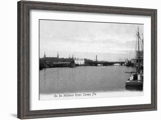 Tampa, Florida - Hillsboro River Scene-Lantern Press-Framed Art Print