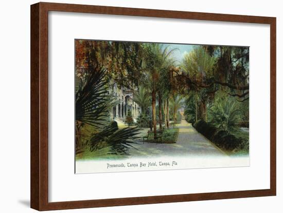 Tampa, Florida - Tampa Bay Hotel Exterior View from Promenade-Lantern Press-Framed Art Print