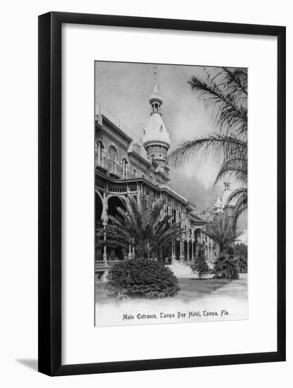Tampa, Florida - Tampa Bay Hotel Main Entrance View-Lantern Press-Framed Art Print