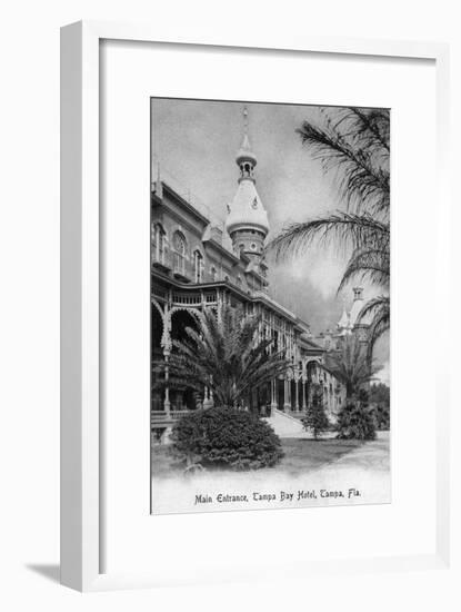 Tampa, Florida - Tampa Bay Hotel Main Entrance View-Lantern Press-Framed Art Print