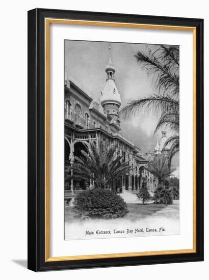 Tampa, Florida - Tampa Bay Hotel Main Entrance View-Lantern Press-Framed Art Print