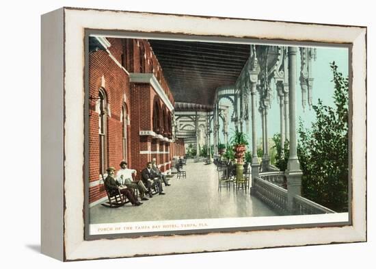 Tampa, Florida - Tampa Bay Hotel Porch Scene-Lantern Press-Framed Stretched Canvas