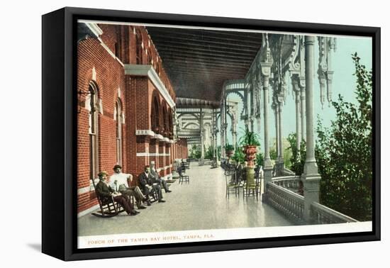 Tampa, Florida - Tampa Bay Hotel Porch Scene-Lantern Press-Framed Stretched Canvas