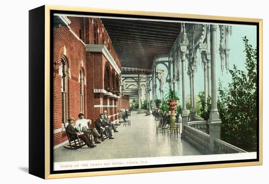 Tampa, Florida - Tampa Bay Hotel Porch Scene-Lantern Press-Framed Stretched Canvas