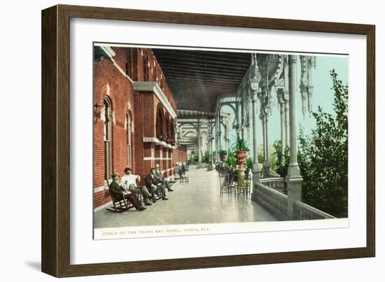 Tampa, Florida - Tampa Bay Hotel Porch Scene-Lantern Press-Framed Premium Giclee Print