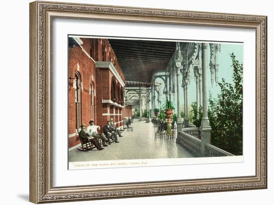 Tampa, Florida - Tampa Bay Hotel Porch Scene-Lantern Press-Framed Art Print