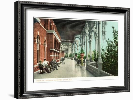 Tampa, Florida - Tampa Bay Hotel Porch Scene-Lantern Press-Framed Art Print