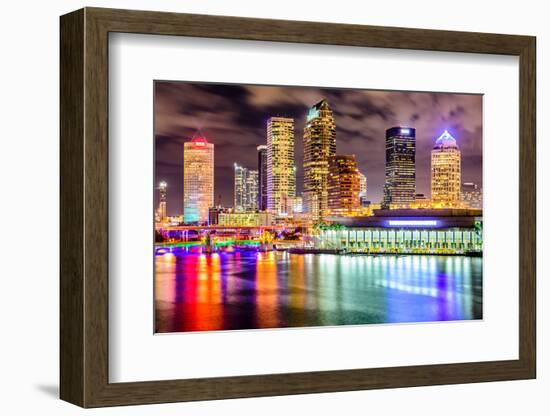 Tampa, Florida, USA Downtown City Skyline on the Hillsborough River.-SeanPavonePhoto-Framed Photographic Print