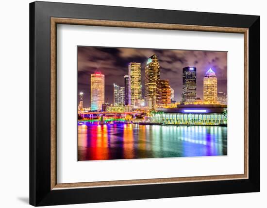 Tampa, Florida, USA Downtown City Skyline on the Hillsborough River.-SeanPavonePhoto-Framed Photographic Print