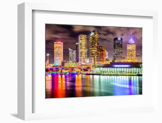 Tampa, Florida, USA Downtown City Skyline on the Hillsborough River.-SeanPavonePhoto-Framed Photographic Print