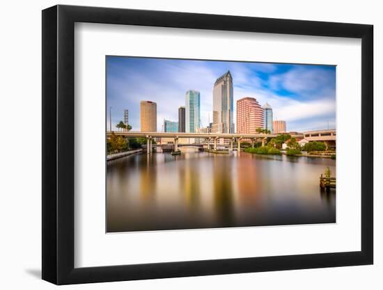 Tampa, Florida, USA Downtown City Skyline on the Hillsborough River.-SeanPavonePhoto-Framed Photographic Print