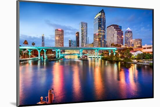 Tampa, Florida, USA Downtown City Skyline over the Hillsborough River.-SeanPavonePhoto-Mounted Photographic Print