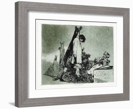 Tampoco (Nor Thi), Plate 36 from the Disasters of War (Los Desastros De La Guerr), 1810-1820-Francisco de Goya-Framed Giclee Print