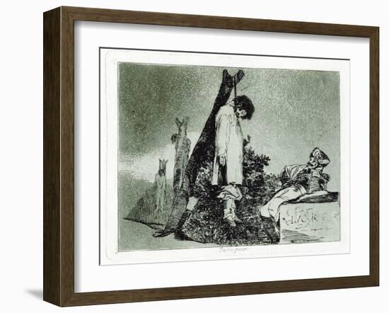 Tampoco (Nor Thi), Plate 36 from the Disasters of War (Los Desastros De La Guerr), 1810-1820-Francisco de Goya-Framed Giclee Print