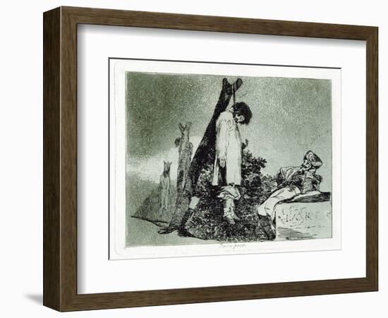 Tampoco (Nor Thi), Plate 36 from the Disasters of War (Los Desastros De La Guerr), 1810-1820-Francisco de Goya-Framed Giclee Print