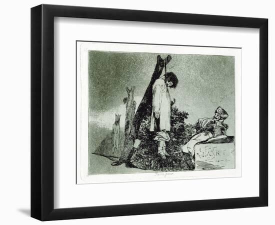 Tampoco (Nor Thi), Plate 36 from the Disasters of War (Los Desastros De La Guerr), 1810-1820-Francisco de Goya-Framed Giclee Print