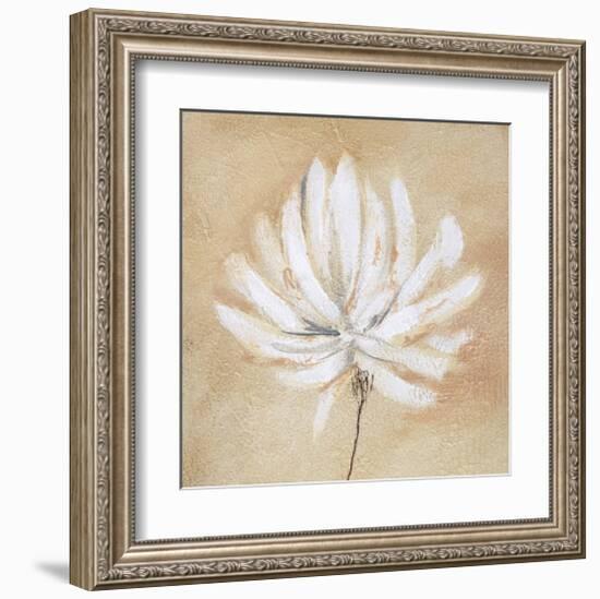 Tan and White-Sarah Parker-Framed Art Print