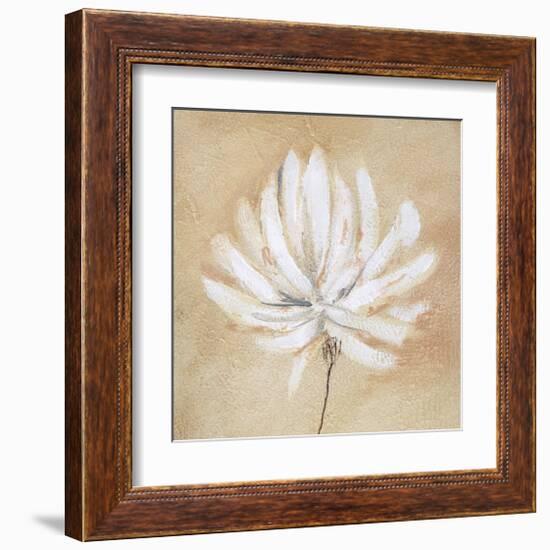 Tan and White-Sarah Parker-Framed Art Print