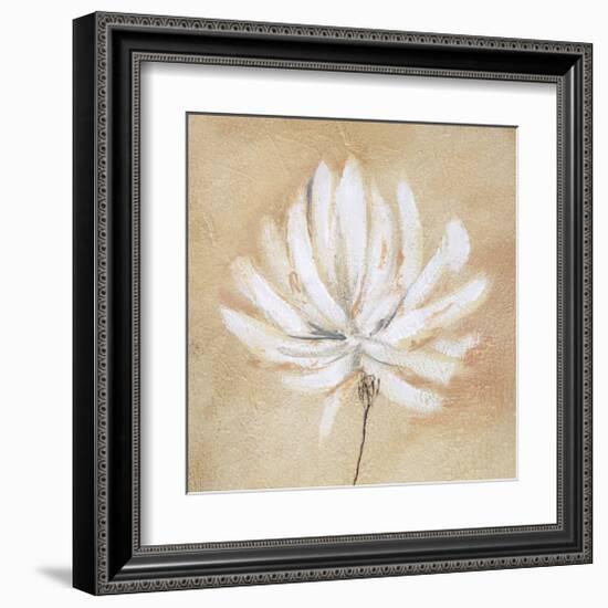 Tan and White-Sarah Parker-Framed Art Print