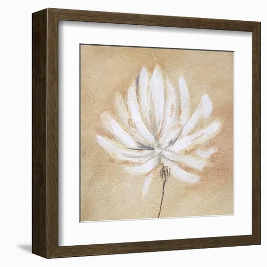 Tan and White-Sarah Parker-Framed Art Print