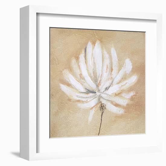 Tan and White-Sarah Parker-Framed Art Print