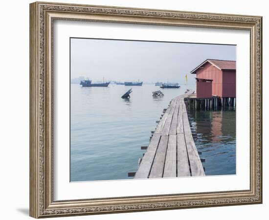 Tan clan jetty, Penang, Malaysia, Southeast Asia, Asia-Melissa Kuhnell-Framed Photographic Print