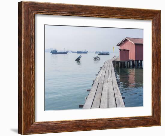 Tan clan jetty, Penang, Malaysia, Southeast Asia, Asia-Melissa Kuhnell-Framed Photographic Print