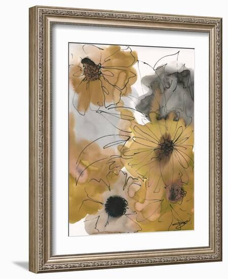 Tan Flowers-Jodi Pedri-Framed Art Print